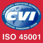 Certificazione ISO 45001 per la gestione della salute e sicurezza sul lavoro.