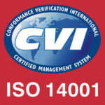 Certificazione ISO 14001 per il sistema di gestione ambientale.